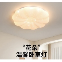 奶油风卧室灯现代简约2025年新款led吸顶灯主卧护眼儿童房间灯具 【奶油南瓜】50cm-72W-三色光