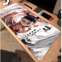 哪吒鼠标垫加厚超大号哪吒2魔童闹海电影键盘垫书桌面垫 逍遥小神仙 800*300*2mm（精密锁边